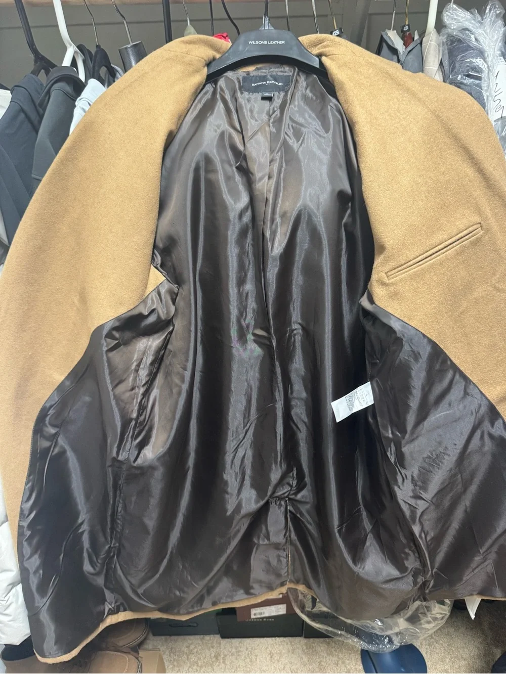 Banana Republic Camel Wool-Blend Blazer